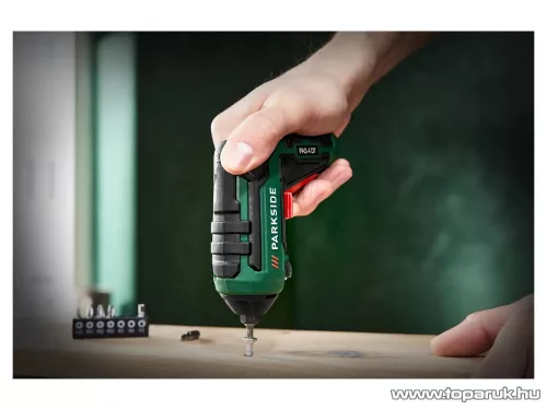 ParkSide PAS 4 D7 Beépített akkus kompakt csavarhúzó, mini behajtó integrált LED munkalámpával, 4 V / 10  Nm