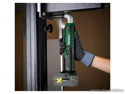 ParkSide PAWS 20 A1 SOLO Akkus sarok csavarozó / ütvecsavarozó kofferben, 4 db Cr-Mo dugókulccsal, X20V, 40/76 Nm (akkumulátor és töltő nélkül)