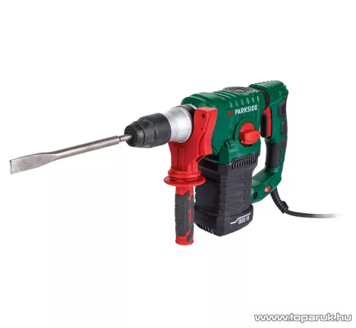 ParkSide PBH 1550 A1 SDS Plus és gyorstokmányos elektromos ütvefúró / vésőkalapács kofferben, 5 J, 1550 W