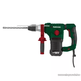   (SELEJT / 945543) ParkSide PBH 1550 C1 GR SDS Plus és gyorstokmányos elektromos ütvefúró / vésőkalapács kofferben, 5 J, 1550 W