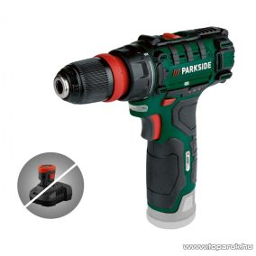   ParkSide PBSA 12 E4 / F5 SOLO Levehető tokmányos akkus fúró csavarozó kofferben (akkumulátor és töltő nélkül), 12 V, 28 Nm