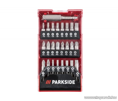 ParkSide Performance PBSPA 12 C3 SOLO Akkus levehető tokmányos fúró csavarozó behajtó készlet töltő nélkül + táskában, 1 db 12V, 2Ah akkuval, 39 részes, 35 Nm