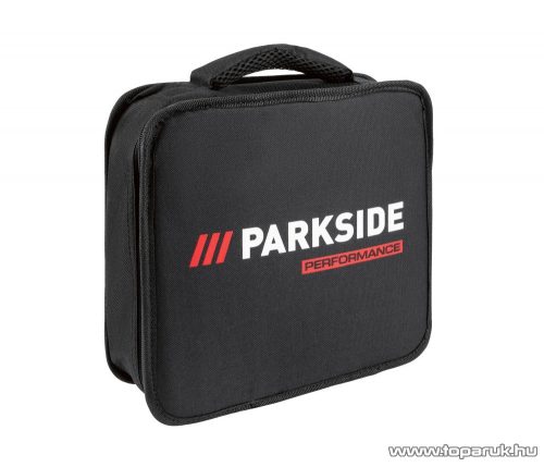ParkSide Performance PBSPA 12 C3 SOLO Akkus levehető tokmányos fúró csavarozó behajtó készlet töltő nélkül + táskában, 1 db 12V, 2Ah akkuval, 39 részes, 35 Nm
