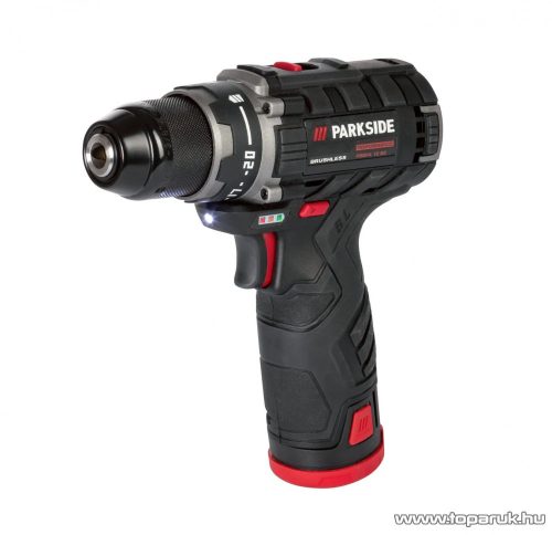 ParkSide Performance PBSPA 12 B2 Akkus fúró csavarozó behajtó készlet töltővel, táskával, 2Ah akkuval, bitfej és fúrószár készlettel, 35 Nm