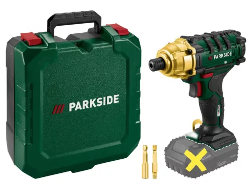 ParkSide PDSSA 20-Li C3 GOLD Limited SOLO Li-ion akkus ütvecsavarozó, 180 Nm akkumulátoros csavarozó + koffer (akkumulátor és töltő nélkül)
