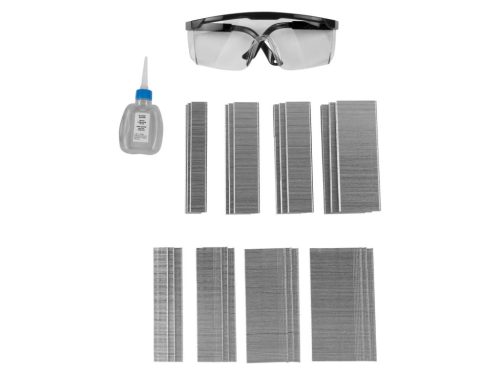 ParkSide PDT 40 F4 sűrítettlevegős, pneumatikus tűzőgép (tűzőpisztoly) és szögbelövő, 2000 db tartozék szöggel és kapoccsal