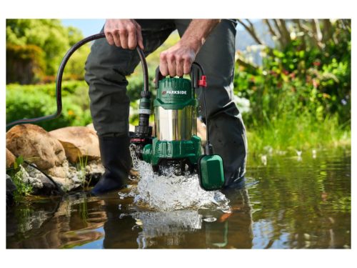 Parkside PETPS 1100 A1 DIRTY WATER elektromos merülő szennyvíz búvár szivattyú úszókapcsolóval, 1100 W (szennyezett vízre)