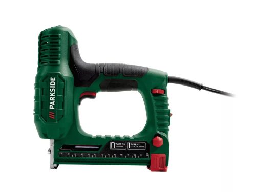 (SELEJT / 315612 X4) ParkSide PET 25 D4 Elektromos tűzőgép és szögbelövő gép szabályozható ütőerővel, 25W