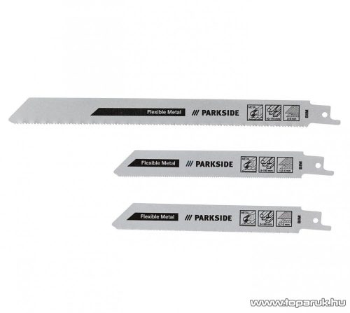 ParkSide PFSZ 3 B1 Fine Metal fűrészlap készlet orrfűrészhez és kardfűrészhez, 3 db / csomag