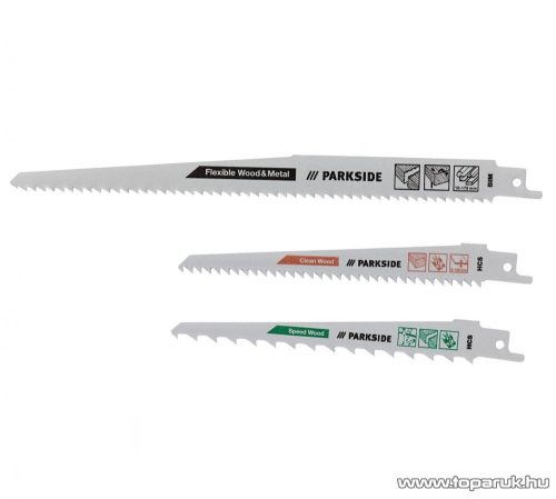 ParkSide PFSZ 3 B1 Wood / Plastic fűrészlap készlet orrfűrészhez és kardfűrészhez, 3 db / csomag