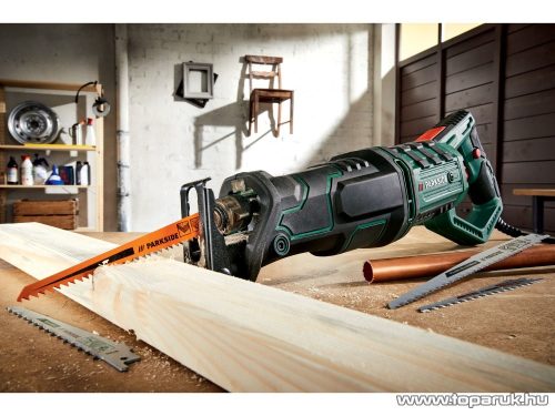 ParkSide PFS 710 E4 Elektromos kardfűrész, orrfűrész, szablyafűrész fémhez és fához, tartozék fűrészlappal, 710W