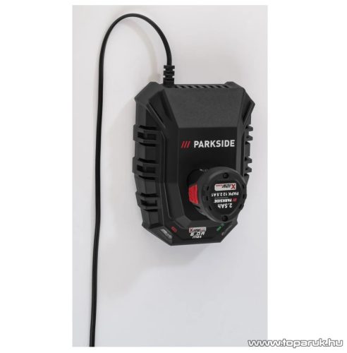 ParkSide Performance PAPK 12 2.5 A1 12V 2500 mAh Li-ion akkumulátor + PLGK 12 6.0 A1 6A 10W gyári akkutöltő szett, X12V / 2.5 Ah
