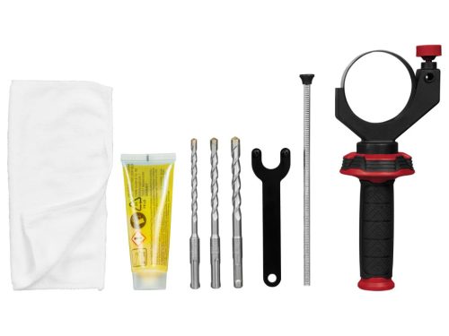 ParkSide Performance vésőkalapács 6 fokozatú fordulatszám szabályzó gombja és rezgéscsillapított markolata