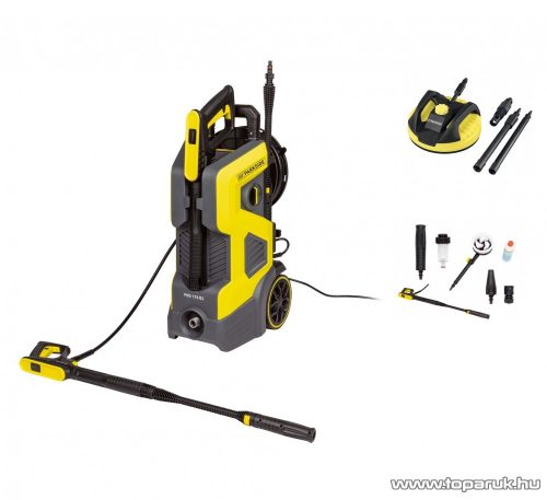 ParkSide PHD 170 B2 STERIMO SZETT Önfelszívós magasnyomású mosó fém szivattyúval, univerzális teraszmosóval, sárga, 170 bar, 2400 W