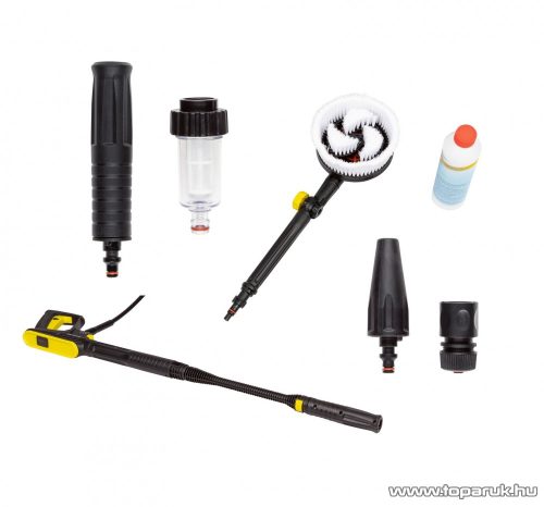 ParkSide PHD 170 B2 STERIMO SZETT Önfelszívós magasnyomású mosó fém szivattyúval, univerzális teraszmosóval, sárga, 170 bar, 2400 W