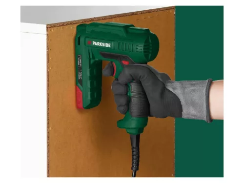 ParkSide PHET 15 C2 Elektromos tűzőgép és szögbelövő + 400 db TYPE 53 kapocs és 100 db TYPE 47 szeg, 70W