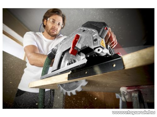 ParkSide PHKS 1350 D3 Vezetékes, elektromos kézi körfűrész lézer vezetővel + 2 db 190 mm fűrészlappal (24 és 48 fog), 1350 W