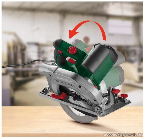 (hibás 640953) ParkSide PHKS 1350 E4 Vezetékes, elektromos kézi körfűrész + 2 db 190 mm fűrészlappal (24 és 48 fog), 1350 W