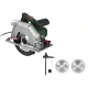 ParkSide PHKS 1350 E4 elektromos kézi körfűrész 1350 W teljesítménnyel, tartozék 190 mm-es fűrészlapokkal