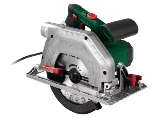 ParkSide PHKS 1350 E4 elektromos kézi körfűrész 1350 W teljesítménnyel, 2 db 190 mm-es fűrészlappal