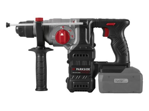 4 funkciós kapcsoló: fúrás, ütvefúrás és vésés beállítása ParkSide kalapácson