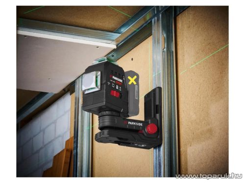 ParkSide Performance PKLLP 3360 A1 SOLO Akkus keresztvonalas lézer + konzol + koffer, 3 x 360 fok (30 méter hatótávolsággal)