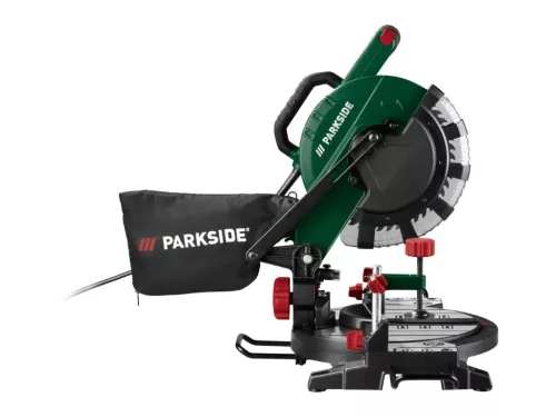 ParkSide PKS 1500 C4 elektromos gérvágó fűrész dönthető fejjel és porgyűjtő zsákkal