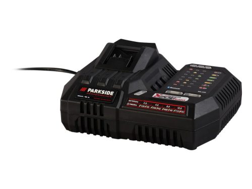 ParkSide Performance PLGS 2012 A1 Bluetooth Smart okos akkutöltő, akkumulátor gyors töltő a ParkSide PAP 20 típusú akku töltéséhez, X20V, 300 W
