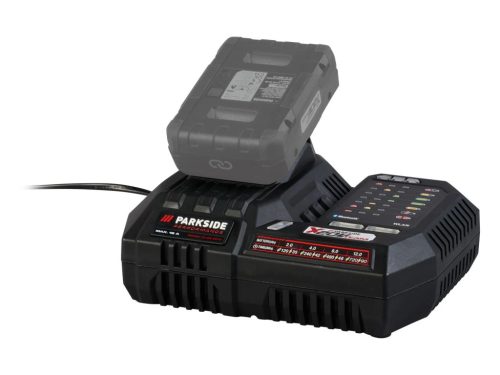 ParkSide Performance PLGS 2012 A1 Bluetooth Smart okos akkutöltő, akkumulátor gyors töltő a ParkSide PAP 20 típusú akku töltéséhez, X20V, 300 W