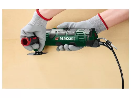 ParkSide PMFW 310 I6 Elektromos 5 az 1-ben oszcillációs rezgő multiszerszám gép, kofferben, tartozékokkal (fűrészel, vág, hántol és csiszol), 310 W