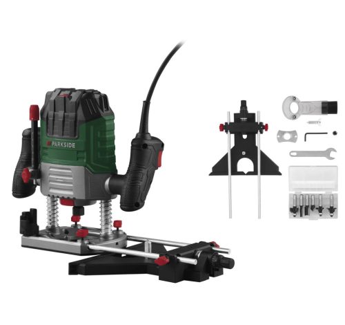ParkSide POF 1200 E4 Elektromos felsőmaró, felsőmarógép, 6 részes marókészlettel, 1200 W