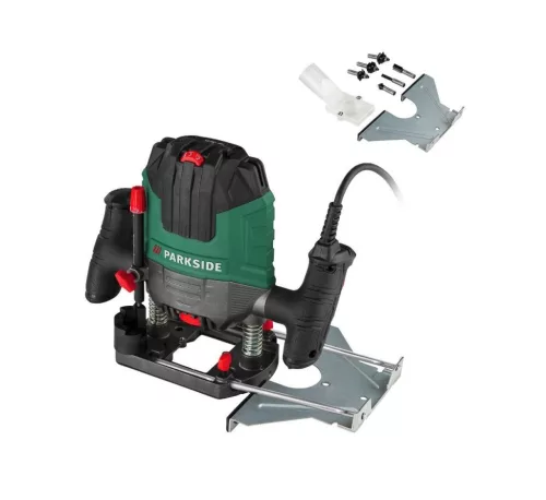 (SELEJT / K356226) ParkSide POF 1200 E4 Elektromos felsőmaró, felsőmarógép, 6 részes marókészlettel, 1200 W