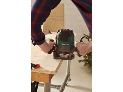 ParkSide POF 1200 E4 Elektromos felsőmaró, felsőmarógép, 6 részes marókészlettel, 1200 W