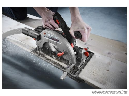 (selejt 818966) ParkSide Performance PPHKSA 40-Li A1 SOLO Brushless akkumulátoros dupla akkus kézi körfűrész 190 mm fűrészlappal, hordozó kofferben (akku és töltő nélkül)