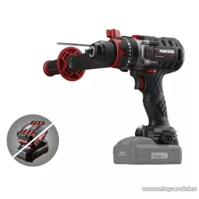   ParkSide Performance PPSBSA 20-Li C3 Hammer Drill SOLO Kétsebességes ütvefúró csavarozó behajtó + koffer, 20 V, 150 Nm (akku és töltő nélkül)