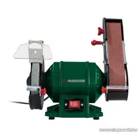   ParkSide PSBS 240 C2 Kombinált 2 az 1-ben állványos szalag csiszoló gép és köszörű, 240W