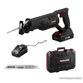   ParkSide Performance PSSAP 20-Li D5 SMART akkus orrfűrész kardfűrész kofferben, X20V (4Ah akkumulátorral + gyorstöltővel)