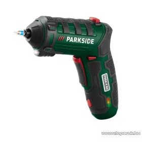   ParkSide PSSA 4 B2 SET Beépített akkus kompakt csavarhúzó, mini behajtó integrált LED munkalámpával + 26 bit + tároló koffer, 4 V / 10  Nm