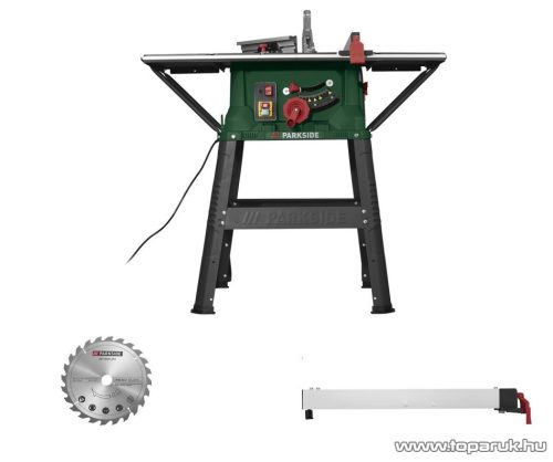 (használt 428034) ParkSide PTKS 2000 H5 Kétsebességes elektromos asztali körfűrész, 2 x 254 mm fűrészlappal, 2000 W
