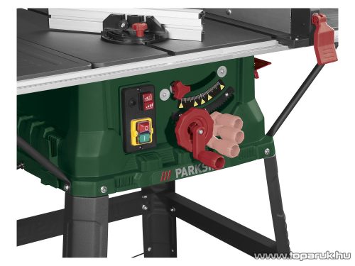 (használt 428034) ParkSide PTKS 2000 H5 Kétsebességes elektromos asztali körfűrész, 2 x 254 mm fűrészlappal, 2000 W