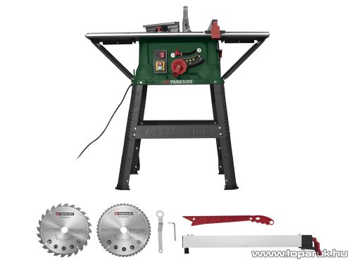 (bontott) ParkSide PTKS 2000 H5 Kétsebességes elektromos asztali körfűrész, 2 x 254 mm fűrészlappal, 2000 W