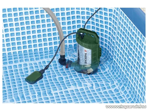 Parkside PTPS 1100 B2 elektromos merülő szennyvíz búvár szivattyú úszókapcsolóval, 1100 W (szennyezett vízre)