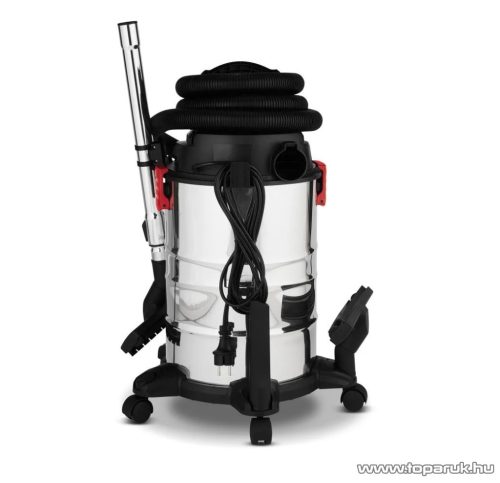 (bontott / ESZTÉTIKAI SÉRÜLT / 550722) ParkSide PWD 25 C4 INOX nemesacél száraz-nedves porzsák nélküli porszívó, 25 literes, 1400W