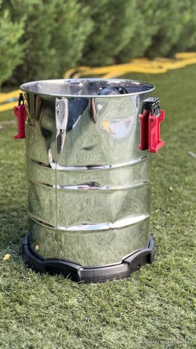 (bontott / ESZTÉTIKAI SÉRÜLT / 550722) ParkSide PWD 25 C4 INOX nemesacél száraz-nedves porzsák nélküli porszívó, 25 literes, 1400W