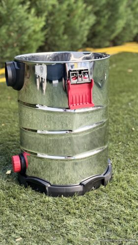 (bontott / ESZTÉTIKAI SÉRÜLT / 550722) ParkSide PWD 25 C4 INOX nemesacél száraz-nedves porzsák nélküli porszívó, 25 literes, 1400W