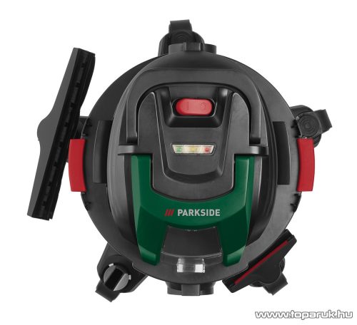 ParkSide PWDA 20-Li C3 SOLO INOX Akkumulátoros száraz - nedves porzsák nélküli porszívó, 20 V, 20 Literes (akku és töltő nélkül)