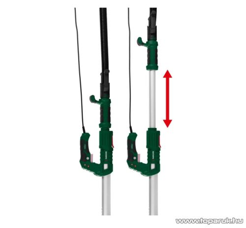 ParkSide PWDS 920 D4 Falcsiszoló és mennyezetcsiszoló zsiráf alumínium teleszkópos nyéllel, kör- és háromszög alakú fejjel, 710 W