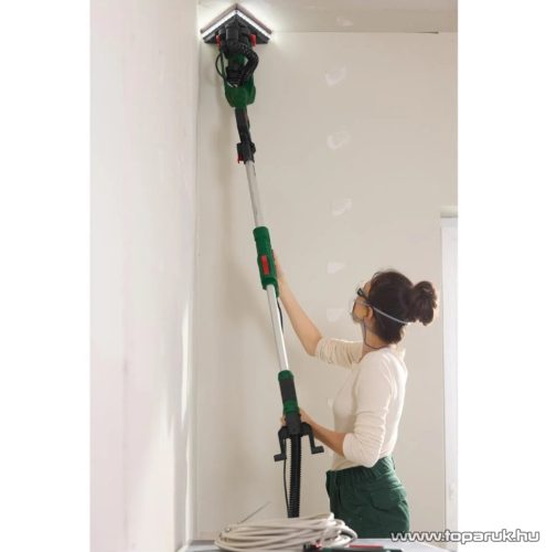 ParkSide PWDS 920 D4 Falcsiszoló és mennyezetcsiszoló zsiráf alumínium teleszkópos nyéllel, kör- és háromszög alakú fejjel, 710 W