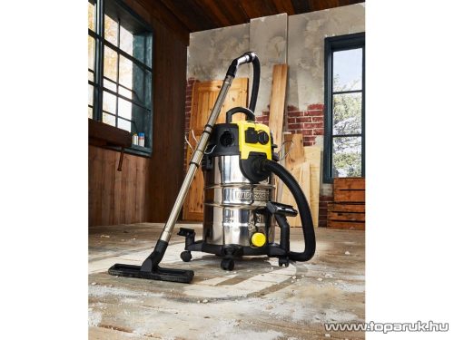 PARKSIDE PWD 30 A1 INOX Száraz-nedves porszívó hálózati aljzattal, 30 literes, 1500 W