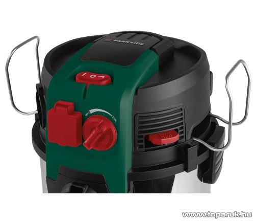 ParkSide PWD 30 B1 INOX Száraz-nedves porszívó hálózati aljzattal, 30 literes, 1500 W